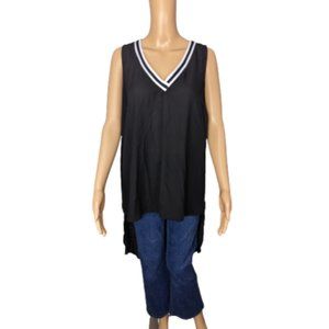 Torrid Black V-Neck Hi-Low Tank 1